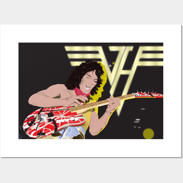 eddie van halen Wall Art by Bishop Graphics